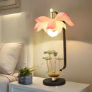 Axyaa Lotus Table Lamp - Chinese Style Art Decor for Living Room, Bedroom, Study