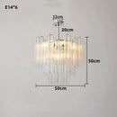 Axyaa Clear Pink Glass Tube Chandelier Luxury Ceiling Pendant Light