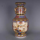 Axyaa Qing Yongzheng Gold Enamel Bird & Flower King Vase, 27cm Large
