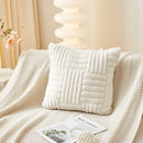 Axyaa Soft Throw Pillowcase With Vertical and Horizontal Lines, 45x45cm