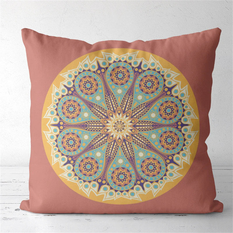 Axyaa Mysterious Pattern Flower Cushion Cover for Home Decor