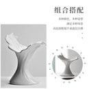 Axyaa White Ceramic Vase: Elegant Living Room Decor & Creative Home Art