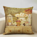 Axyaa Vintage Flower Cushion Cover 45x45cm Square Pillow Case Nostalgic Design