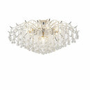 Axyaa Chrome LED Ceiling Lights Elegant Chandelier for Luxury Living Room Decor