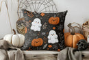 Axyaa Halloween Envelope Pillow Cover with Ghosts & Pumpkins, for Sofa, Bedroom, Car