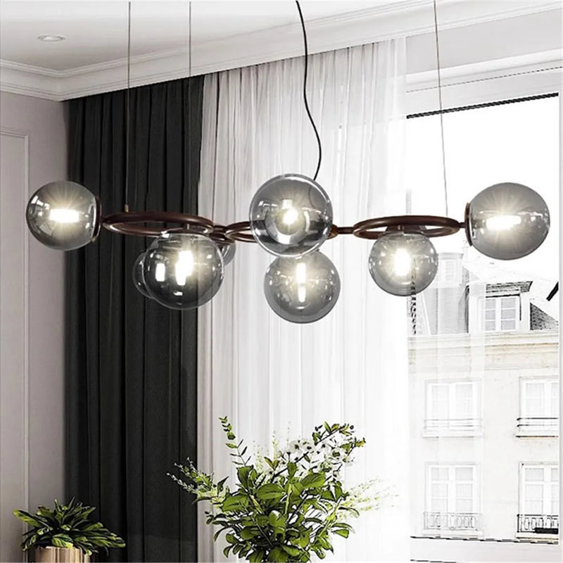 Axyaa Gold Beige Glass G9 Lampshade Ø100mm-150mm Ø20mm Threaded Glass for G9 Light Fittings