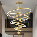 Axyaa Crystal Chandelier - Luxury Living Room Lighting - Bedroom Pendant Lamp