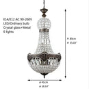 Axyaa Retro Royal Empire Crystal Pendant Chandelier
