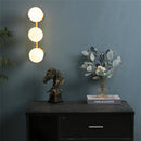 Axyaa Nordic Glass Wall Lamp Iron Plated LED Multi Head Decorative Mirror Headlight