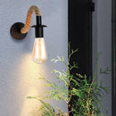 Axyaa Retro Hemp Rope Wall Sconce | Country Loft Vanity Light for Indoor Living Space