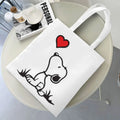 Axyaa Cartoon Dog Tote Bag - Foldable Shoulder Bag for Women and Students