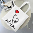 Axyaa Cartoon Dog Tote Bag - Foldable Shoulder Bag for Women and Students