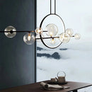 Axyaa Modern Black LED Pendant Chandelier for Living Bedroom Kitchen Dining Room Lighting