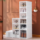 Axyaa Shoe Storage Box Stackable High-top Sneaker Organizer Shelf Cabinet