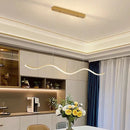 Axyaa LED Wavy Lines Chandelier Ceiling Light Fixture for Dining Room, Nordic Home Decor