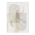 Modern Geometry Marble Gold Line Canvas Art Print by Axyaa