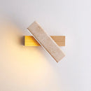Axyaa Yellow Cave Stone LED Wall Lamp Wood Artistic Nordic Decor