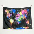 Axyaa UV Mushroom Mandala Tapestry for Home & Bedroom - Psychedelic Aesthetic Room Decor