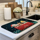 Axyaa Christmas Kitchen Drain Pads Tableware Mat Set