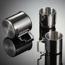 Axyaa Stainless Steel Outdoor Water Cup with Folding Handle