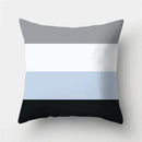Axyaa Geometric Polyester Cushion Cover 45x45cm, Blue Gray Home Decor Pillowcase