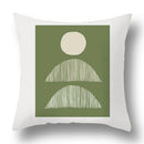 Axyaa Bohemian Style Green Texture Cushion Cover for Home and Car Decor