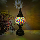 Axyaa Turkish Mosaic Glass Table Lamp: Vintage Art Deco Handcrafted Romantic Bed Light