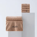 Axyaa Coral Fleece Towel Bath Set 2025 - Solid Color Simple Combo