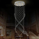 Axyaa Modern Crystal Chandelier for Duplex Stairs & Villa Hall LED Light Fixtures