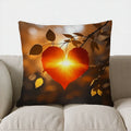 Axyaa Autumn Leaves Pattern Throw Pillow Cover for Sofa, Bedroom, Car