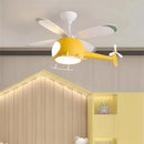 Axyaa Nordic Helicopter Ceiling Fan Chandelier: Creative Cartoon Baby Room Decorlamp