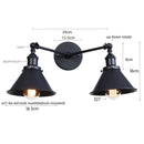 Axyaa Loft Iron LED Wall Lamp - Black Vintage Industrial Up Down Light