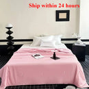 Axyaa Cool Silk Summer Quilt Single Double Ice Silk Machine Washable
