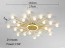 Axyaa Modern Glass Chandelier LED Lighting Fixture for Living Room, Bedroom, Kitchen