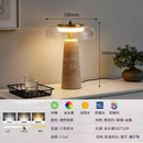 Axyaa Yellow Cave Stone Glass Table Lamp LED for Bedroom Office Living Room
