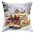 Axyaa Winter Wonderland Throw Pillow Cover for Sofa, Bedroom, Car - Festive Home Decor