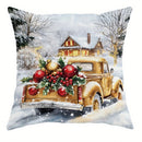 Axyaa Winter Wonderland Throw Pillow Cover for Sofa, Bedroom, Car - Festive Home Decor