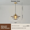 Axyaa Retro Walnut Wood Dining Pendant Light Vintage Style Solid Wood Table Bar Light