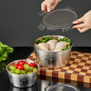 Axyaa Stainless Steel Fridge Fresh-keeping Container, Stackable & Microwave Safe
