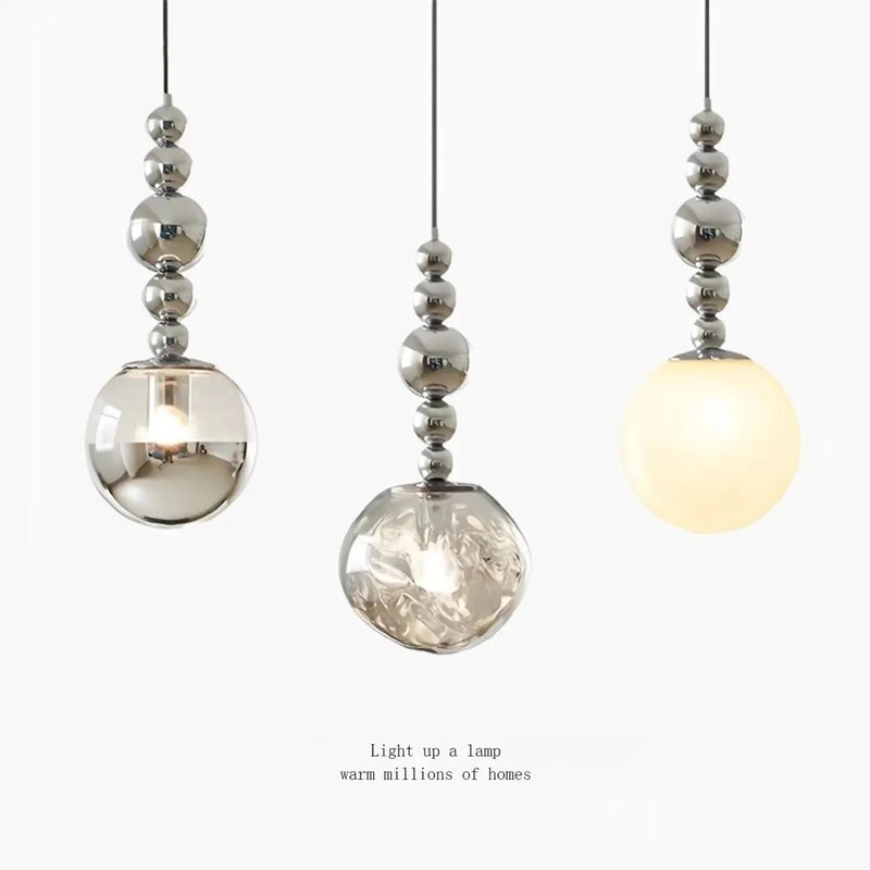 Axyaa Nordic Luxury Round Chandelier for Bar Counter, Bedroom, and Restaurant, Postmodern Lava Lamp