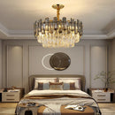Axyaa Crystal Pendant Chandelier for Luxury Living and Dining Room Lighting