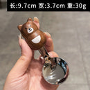 Stainless Steel Axyaa Animal Fruit Fork and Dessert Spoon Set
