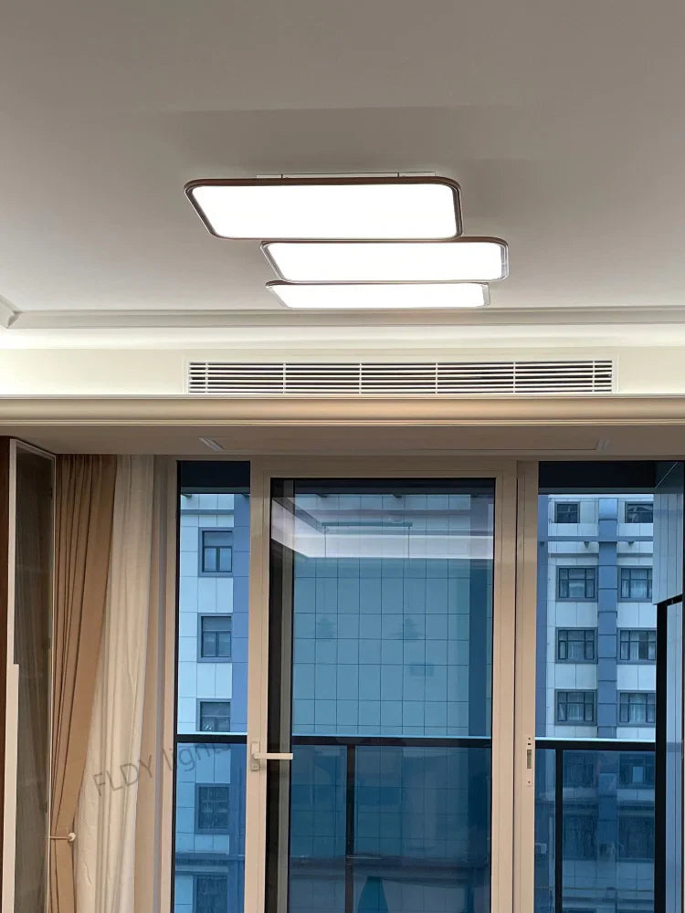 Axyaa Ultra-Thin Rectangular Ceiling Lamp for Living Room with Full Spectrum Eye Protection