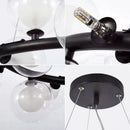Axyaa Glass Pendant Light LED Modern Lamp for Bedroom Kitchen Dining Bar