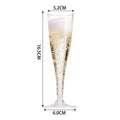 Axyaa 5oz Plastic Champagne Flutes Clear Toasting Glasses 100pcs Wedding Party