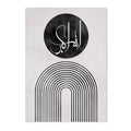 Boho Islamic Calligraphy Canvas Print Abstract Black Geometry Lines Wall Art Axyaa Home Decor