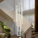 Axyaa Modern LED Ring Stairs Pendant Chandeliers for Living Room and Dining Room