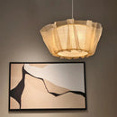 Axyaa Nordic Vintage Fabric Chandelier Bedroom Pendant Light Fixture