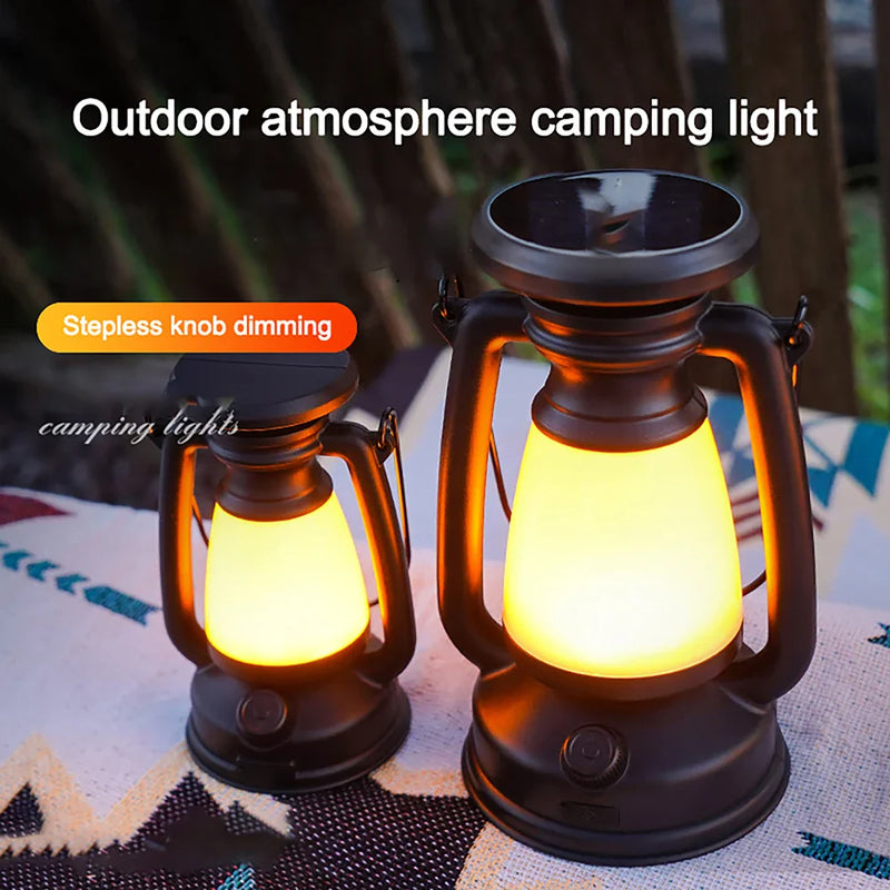 Axya Outdoor Camping Lamp with Adjustable Brightness and Solar/DC Charging