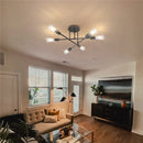 Axyaa Retro Wrought Iron Ceiling Light Chandelier for Bedroom and Living Room